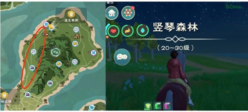 创造与魔法竖琴森林在哪里 竖琴森林位置分布图总览