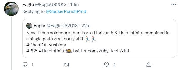 Sucker Punch**
：对马岛之鬼销量突破8百万