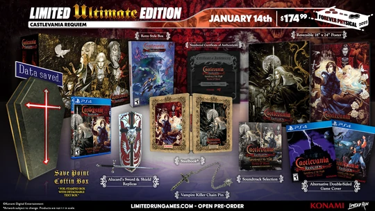恶魔城安魂曲推出PS4实体版 下周开启预购