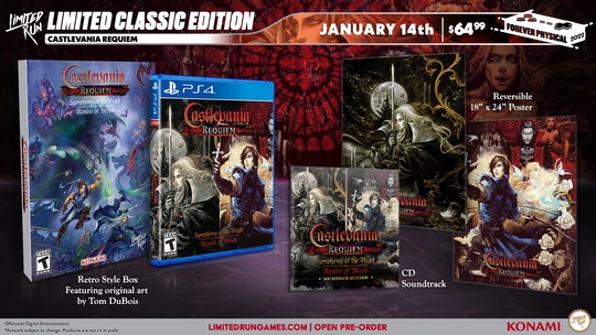 恶魔城安魂曲推出PS4实体版 下周开启预购