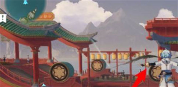 原神与落霞对话怎么上二楼