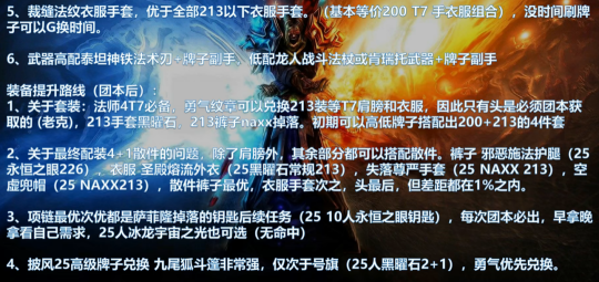 魔兽世界怀旧服WLK法师P1双天赋选择装备提升路线