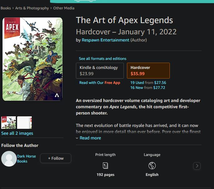 揭秘**
背后的故事 Apex英雄**
设定集今日发售
