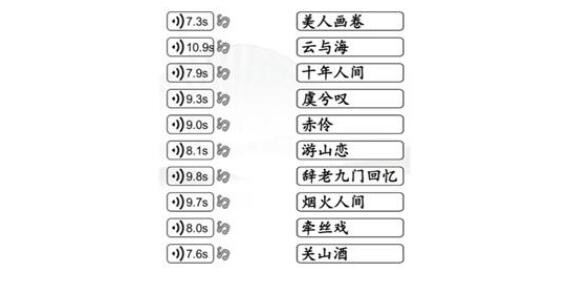 汉字找茬匹配国风歌曲怎么过关 通关攻略答案抖音