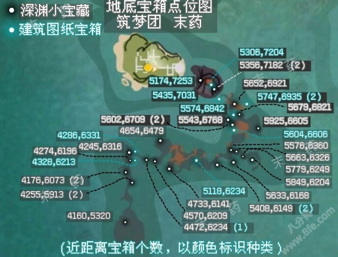 创造与魔法深渊小宝藏坐标位置大全
