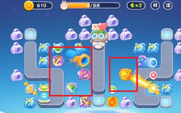 保卫萝卜4太空穿越12关攻略