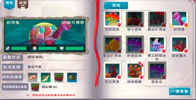 创造与魔法彩壳龟饲料资质及刷新位置大全