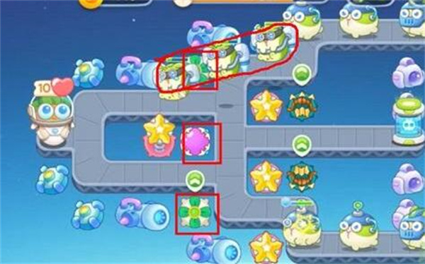 保卫萝卜4太空穿越13关攻略