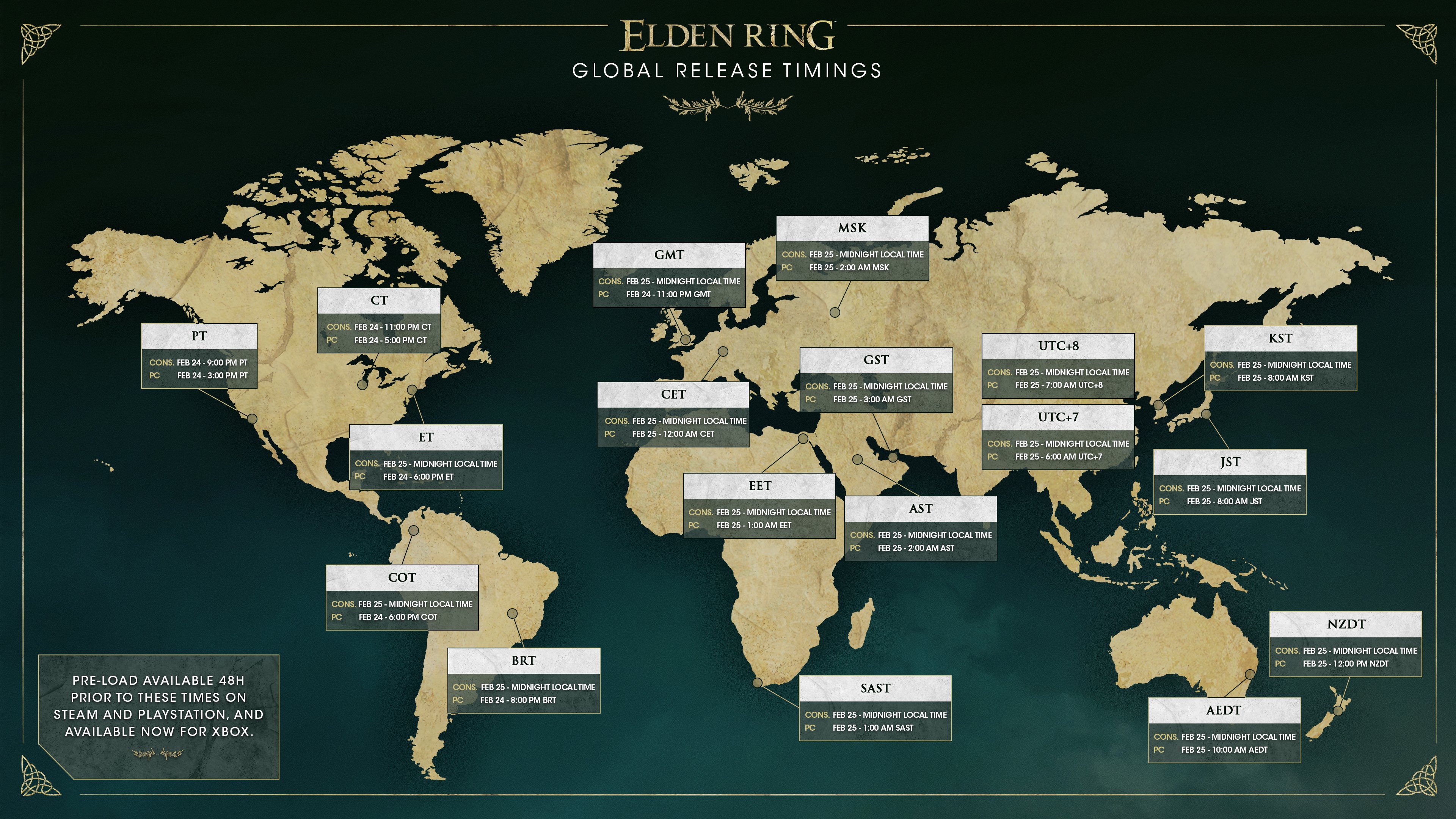 艾尔登法环解锁时间公布 国区Steam版25日7点解锁