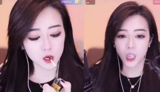 YY主播初恋涵因直播抽烟冲上热门，在线喊话平台不怕封号！