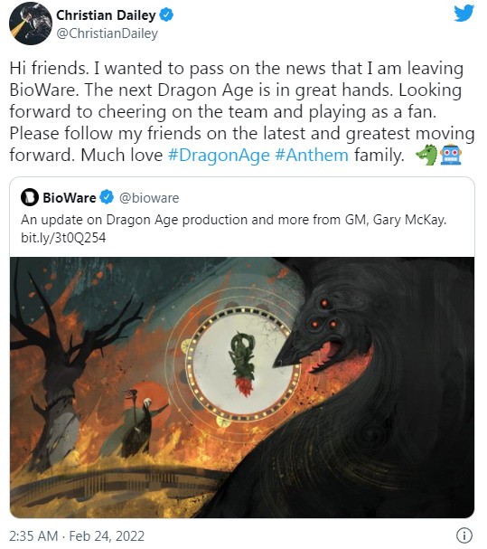 龙腾世纪4开发顺利 执行制作人已离开BioWare