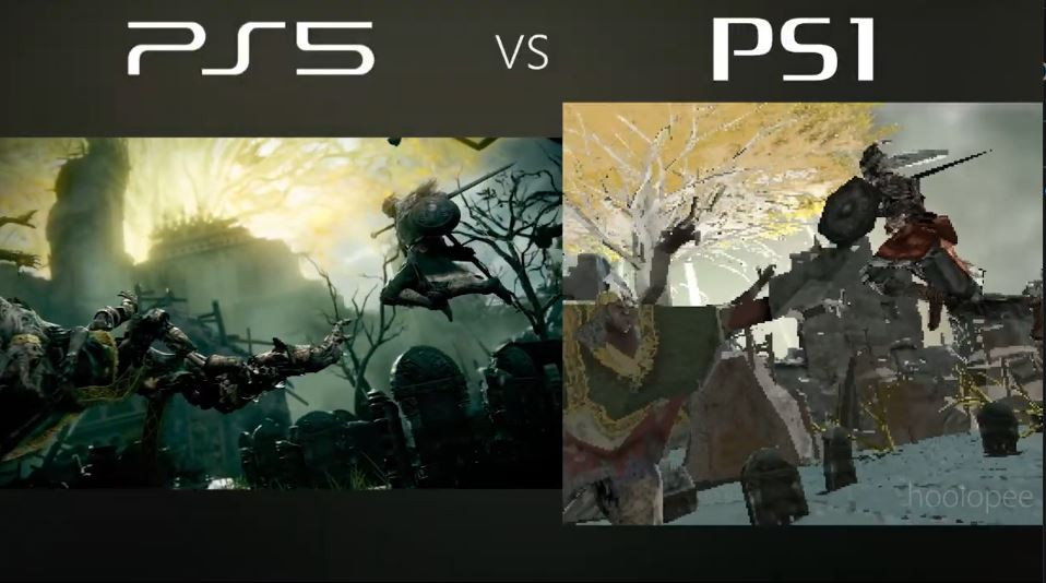 粉丝发布自制艾尔登法环PS1版预告及对比视频