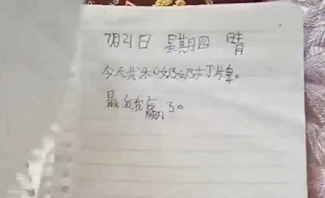 某小学生开学前狂补40篇日记，一看内容：全是“打牌”！