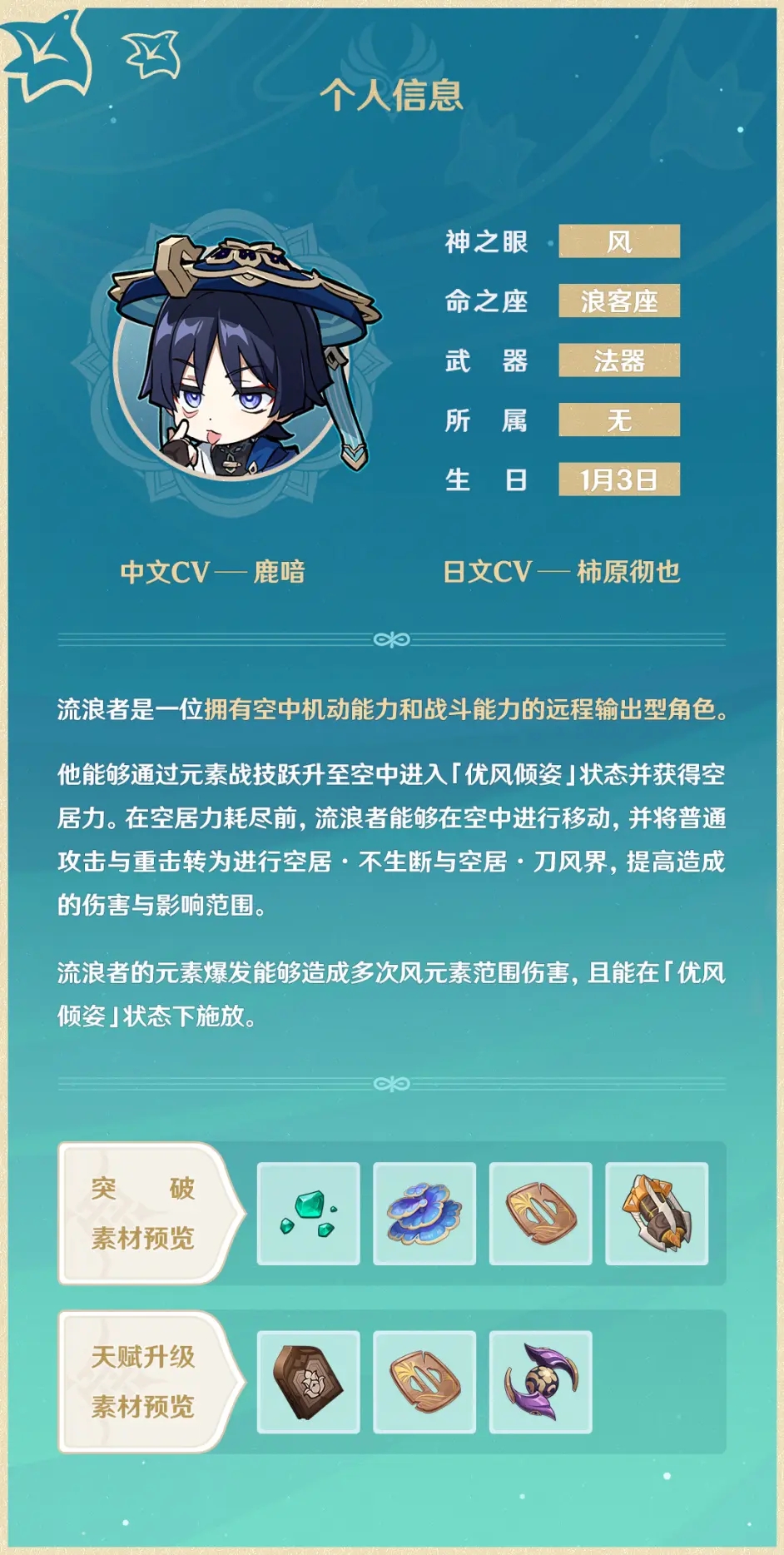 原神散兵突破材料有哪些-原神散兵突破材料介绍一览