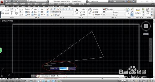 AutoCAD 2014距离查询功能测量两点之间的长度