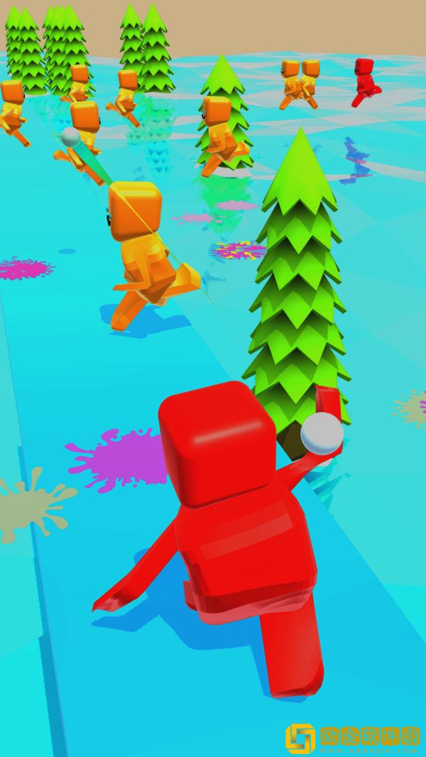 人群击中3D