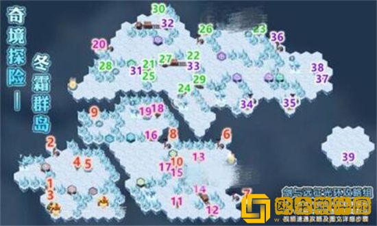 剑与远征冬霜群岛通过路线是什么 剑与远征冬霜群岛通关路线图分享