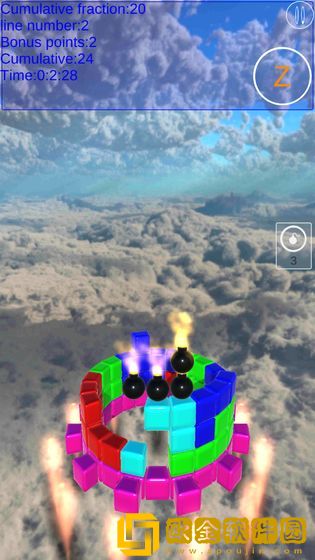 圆盘方块3D