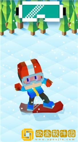 像素方块滑雪中文版