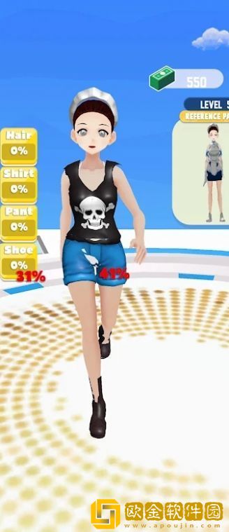 动漫女孩赛跑者