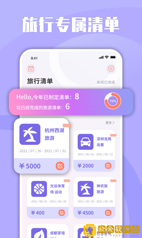 List旅行清单