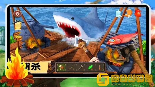 荒岛求生存木筏求生海洋