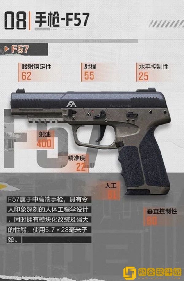 暗区突围F57手枪性能如何-暗区突围手枪F57性能介绍