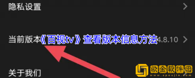 百视tv怎么看版本号-查看版本信息方法